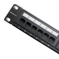 Qoltec Patch panel RACK | 24 porty | kat.6 UTP | Czarny - 2465440