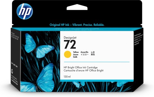 HP Żółty wkład atramentowy 72 DesignJet 130 ml - 1934388