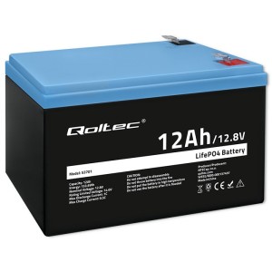 Akumulator LiFePO4 Qoltec Litowo-Żelazowo-Fosforanowy | 12.8V | 12Ah | 153.6Wh | BMS