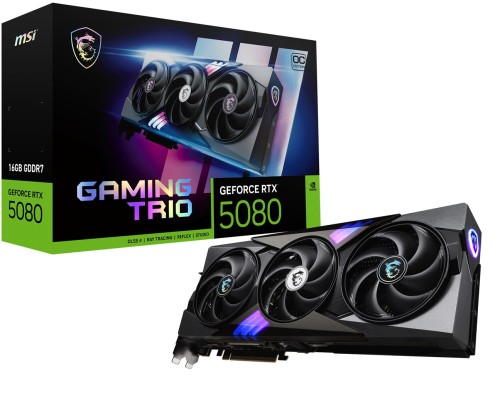 Karta graficzna MSI GeForce RTX 5080 16GB GAMING TRIO OC GDDR7 - 2466951