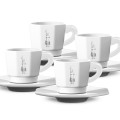 Bialetti Zestaw 4 filiżanek z podstawką - Biały (4 sztuki) - 2070532