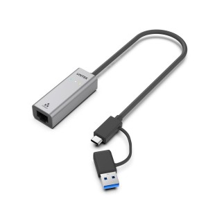 UNITEK ADAPTER USB-A/C - RJ45 2.5G ETHERNET (M/F)