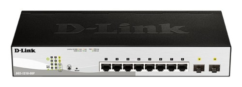 D-Link DGS-1210-08P Zarządzany L2 Gigabit Ethernet (10/100/1000) Obsługa PoE Czarny - 1889948