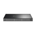 TP-Link TL-SG3452XP łącza sieciowe Zarządzany L2+ Gigabit Ethernet (10/100/1000) Obsługa PoE 1U Czarny - 2471288