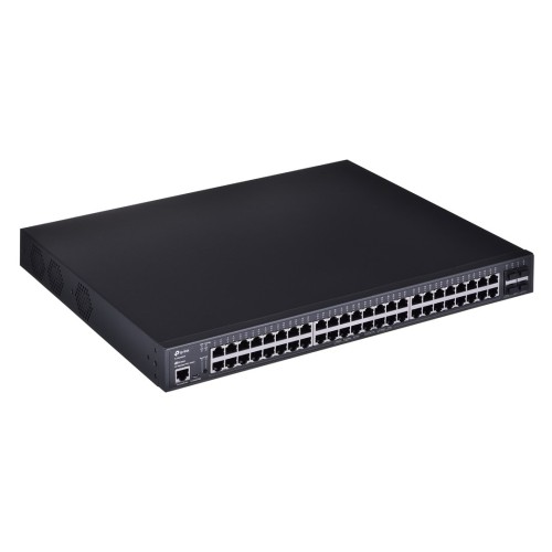 TP-Link TL-SG3452XP łącza sieciowe Zarządzany L2+ Gigabit Ethernet (10/100/1000) Obsługa PoE 1U Czarny - 2471289