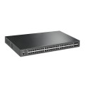 TP-Link TL-SG3452XP łącza sieciowe Zarządzany L2+ Gigabit Ethernet (10/100/1000) Obsługa PoE 1U Czarny - 1042905