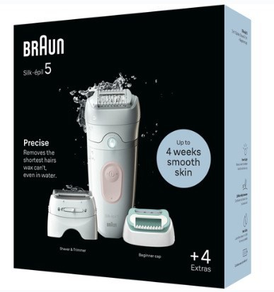 Depilator Braun Silk-épil 5 5-050 28 pęset(y) Różowy, Biały - 2425429