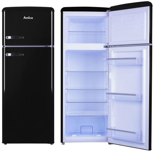 Lodówka Amica RETRO KGC15634S (550mm x 1440mm x 615 mm; 164 l; Klasa A++; kolor czarny) - 706644