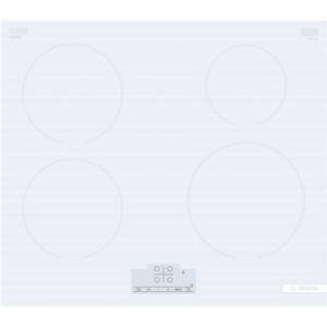 Płyta grzewcza Bosch PUE612BB1J | Indukcja | Liczba palników/stref grzejnych 4 | Dotknij | Zegar | Biały