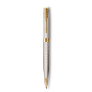 Długopis PARKER Sonnet Premium Silver Mistral Gold Clip, srebrny, wersja SW