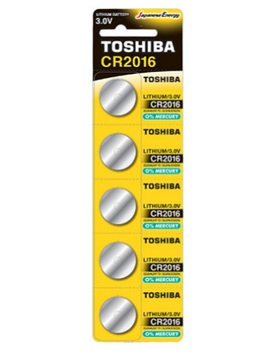 Zestaw baterii alkaliczne, litowe Toshiba CR2016 CR2016 PW BP-5 (Li) - 2469593