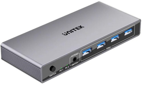 Unitek Przełącznik KVM 8K@60Hz USB 3.0 5Gbps DP - 2429109