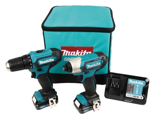 Zestaw narzędzi Makita CLX224A Battery Toolbox 12V MAX; 2 x 2.0 Ah Li-ion (DF333D + TD110D) - 2431013