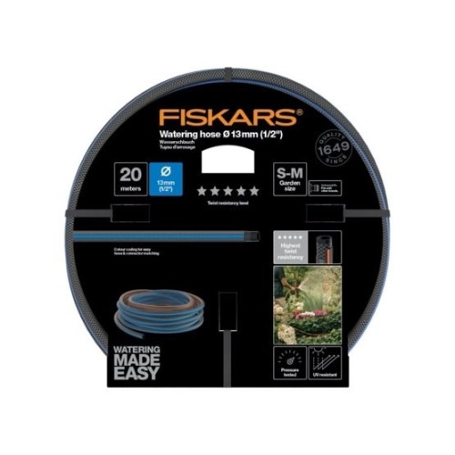 Fiskars 1027107 wąż ogrodowy 20 m Nad ziemią Niebieski, Szary - 2431140