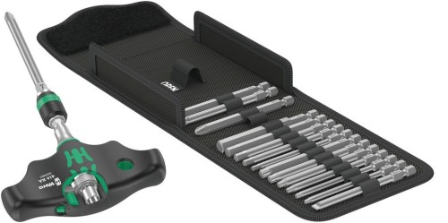 WERA zestaw końcówek z grzechotką typu T 1/4" 17 części w etui KRAFTFORM KOMPAKT 400 RA SET1 - 2431668