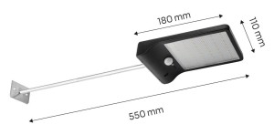 Lampa solarna uliczna z pilotem SMD LED 450 lumenów