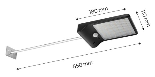 Lampa solarna uliczna z pilotem SMD LED 450 lumenów - 2462233