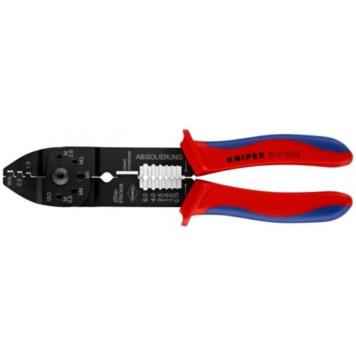 Knipex 97 21 215 B Narzędzie do zaciskania Czarny, Niebieski, Czerwony - 2473238