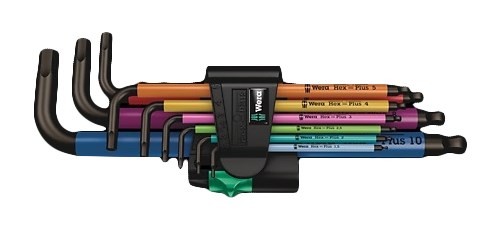 Wera 950 Spkl9 Hex-plus Hex Key Set Zestaw kluczy imbusowych w kształcie litery L Metryczny/imperialny 9 szt. - 2433092