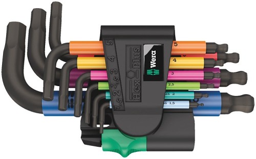 Zestaw kluczy trzpieniowych 950/9 Hex-Plus Multicolour - 2433120