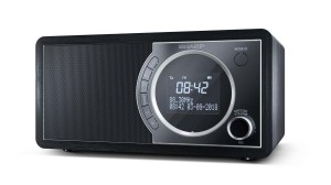 Osobisty cyfrowy czarny radio Sharp DR-450, stal nierdzewna