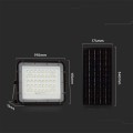 Projektor LED Solarny V-TAC 10W Pilot, AUTO, Timer, IP65 Czarny VT-80W 4000K 800lm - 2160505
