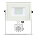 Projektor LED V-TAC VT-20-S-B 20W SAMSUNG CHIP Czujnik ruchu 6400K 1600lm (SKU 450) Biały - 2252435