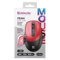 DEFENDER MYSZ FEAM MM-296 RF SILENT CZERWONA - 2434564