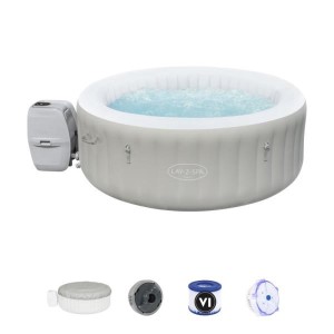 Bestway 60007 wanna z hydromasażem / spa 669 l 4 os. Okrągły Beżowy, Biały