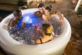 Bestway 60007 wanna z hydromasażem / spa 669 l 4 os. Okrągły Beżowy, Biały - 2464788