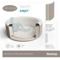 Bestway 60007 wanna z hydromasażem / spa 669 l 4 os. Okrągły Beżowy, Biały - 2464815