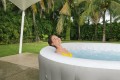 Bestway 60007 wanna z hydromasażem / spa 669 l 4 os. Okrągły Beżowy, Biały - 2464771
