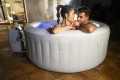Bestway 60007 wanna z hydromasażem / spa 669 l 4 os. Okrągły Beżowy, Biały - 2464786