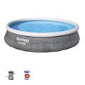 Bestway Fast Set 57376 basen zewnętrzny naziemny Basen nadmuchiwany W kształcie okręgu 7340 l Szary - 2409614