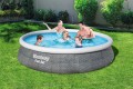 Bestway Fast Set 57376 basen zewnętrzny naziemny Basen nadmuchiwany W kształcie okręgu 7340 l Szary - 1927307