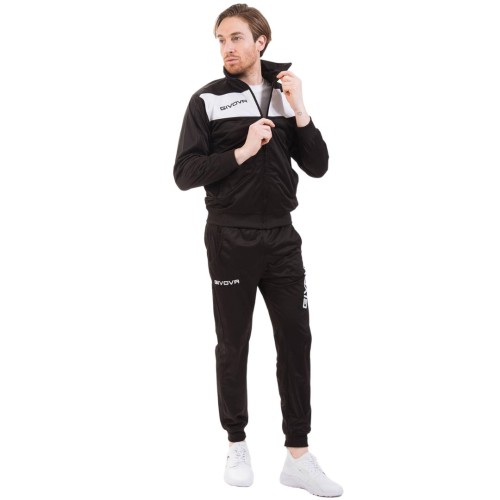 Dres Givova Tuta Visa Triacetato czarno-biały TR018 1003 2XS - 2358487