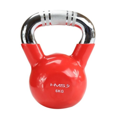 Kettlebell chromowany 6 kg czerwony HMS KTC06 - 1503541