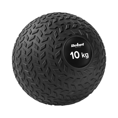 Mała piłka lekarska do ćwiczeń rehabilitacyjna Slam Ball 23cm 10kg, REBEL ACTIVE - 2422784