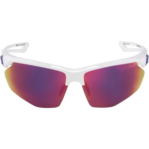 ALPINA Okulary na rower NYLOS HR  biało-fioletowe szkło fioletowe lustro Cat.3 - 2474646