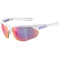 ALPINA Okulary na rower NYLOS HR  biało-fioletowe szkło fioletowe lustro Cat.3 - 2474647