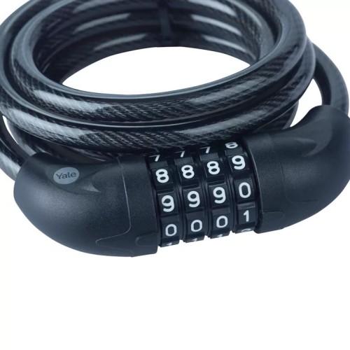 Linka rowerowa stalowa z zamkiem szyfrowym 10x1800mm Yale Essential Security Combination Cable Lock - 2065794