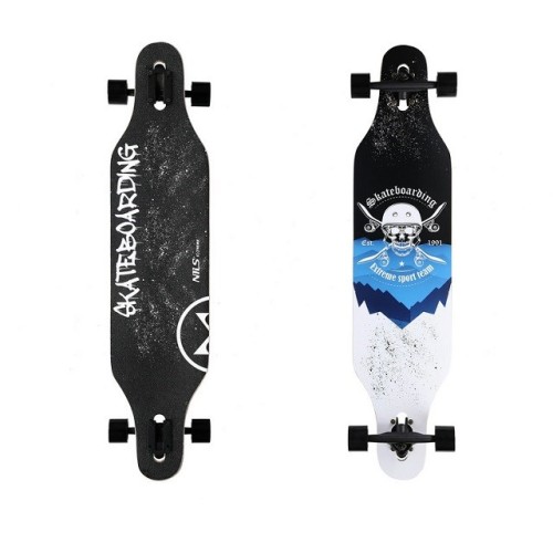 LONGBOARD NILS EXTREME SKULL WOOD SKATE - 2172350