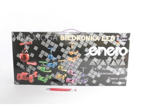 Hulajnoga balansowa jeździk 3w1 Enero fioletowa biedronka 1028675 - 2449095