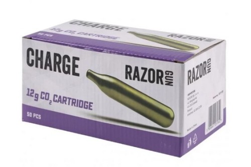 Kapsuły CO2 RazorGun 12g - 50 sztuk w pudełku - 2440541