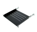 Triton 19" shelf 1U 450mm 80kg plastic black - 2465450
