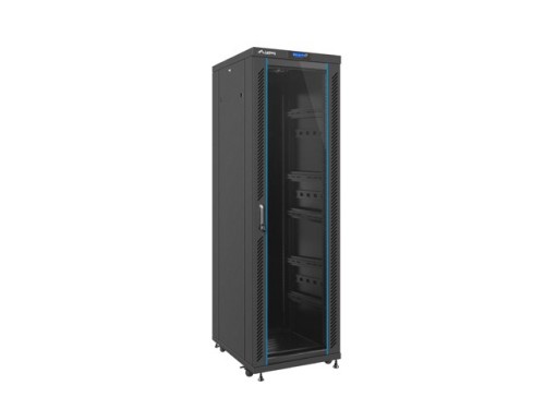 SZAFA INSTALACYJNA RACK STOJĄCA 19" 37U 600X800 CZARNA DRZWI SZKLANE LCD LANBERG (FLAT PACK) - 2465592