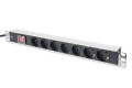 Digitus Listwa zasilająca PDU 19" Rack, 7x gniazdo schuko, 2.0m, 1x wtyk unischuko, 16A, wł./wył., profil aluminiowy - 2476097
