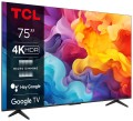 Telewizor TCL 75P655 LED 75" 4K Ultra HD Google TV Dolby Audio DVB-T2 Czarny - 2412927