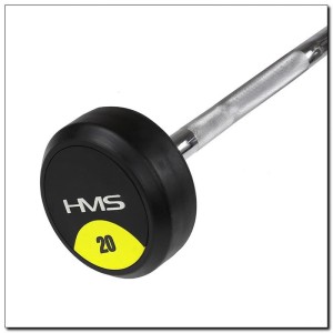 Sztanga/gryf stały gumowany łamany 20 kg HMS GSL20