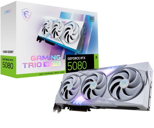 Karta graficzna MSI GeForce RTX 5080 16GB GAMING TRIO OC WHITE GDDR7 - 2466926